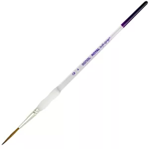 Royal & Langnickel Soft-Grip Synthetic Sable Script Paint Brush Round (4)