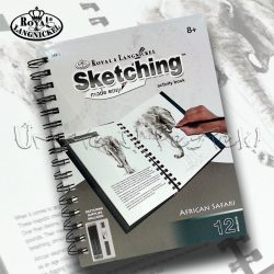   Rajzkészlet KÖNYVBEN - 12 előrenyomott vázlattal és rajzeszközökkel - A/5