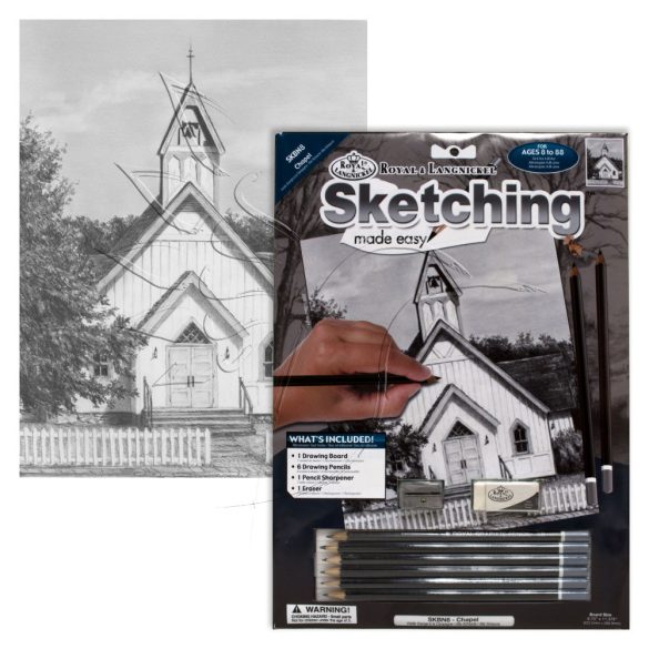 Rajzkészlet előrenyomott vázlattal - Sketching Made Easy A/4 - Chapel