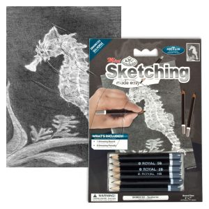 Rajzkészlet előrenyomott vázlattal - Sketching Made Easy Mini A/5 - Seahorse