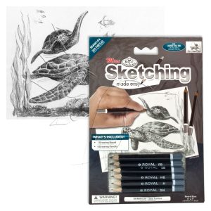 Rajzkészlet előrenyomott vázlattal - Sketching Made Easy Mini A/5 - Sea Turtles