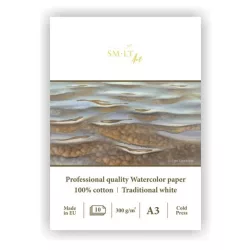 Akvarelltömb - SMLTArt Professional Watercolor 300gr, 10 lapos művésztömb A3