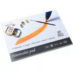 SMLT Watercolor Pad Hot Press 20 lapos, 260g - A3