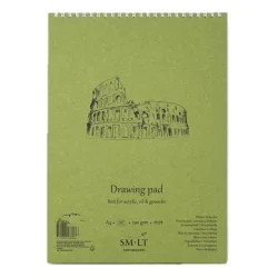 Akriltömb - SMLT Drawing Pad - Fehér, 290gr, 20 lapos A3