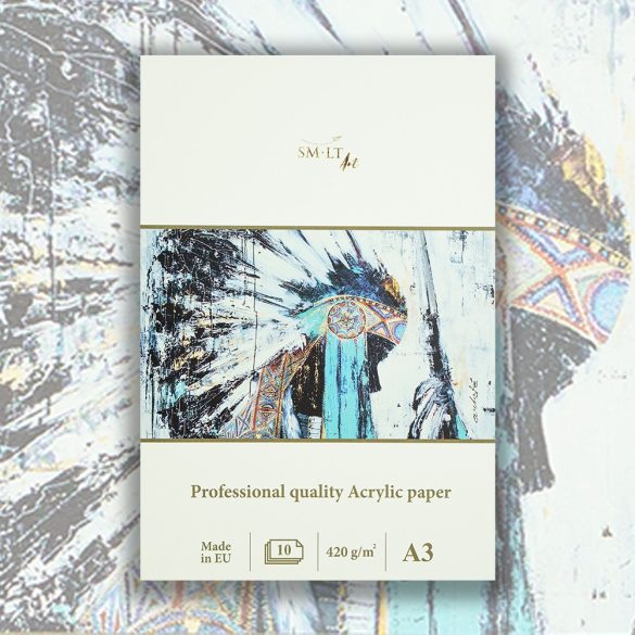 Akril festőtömb - SMLT Professional Acrylic Paper - 420gr, 10 lap, A3