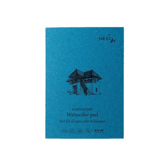 Akvarelltömb - SMLT Watercolor authenticpad akvarelltömb, 280gr, 35 lapos A5