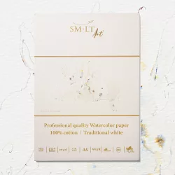   Akvarelltömb - SMLT Professional Watercolor Paper, 400gr, 10 lap - A5