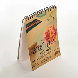   Akvarelltömb - SMLT START PAD spirálos Watercolor 240gr, 20 lapos A5 spirálos