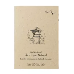   Vázlatfüzet - SMLT Authenticpad Natur - 100% újrahasznosított papírból - 100gr, 40 lapos A5