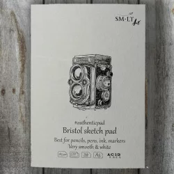   Vázlattömb - SMLT Sketch authenticbook - Bristol 185gr, 50 lap, A5 ragasztott