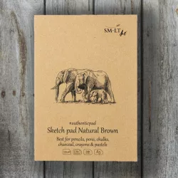   Vázlattömb - SMLT Sketch authenticbook - Natural Brown 80 lap, A5 ragasztott
