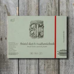   Vázlattömb - SMLT Sketch authenticbook - Bristol 185gr, 18 lap, 17,6x24,5cm