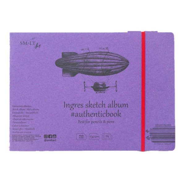 Pasztelltömb - SMLT Sketch authenticbook Ingres, 130gr, 24 lapos, 17,6x24,5cm