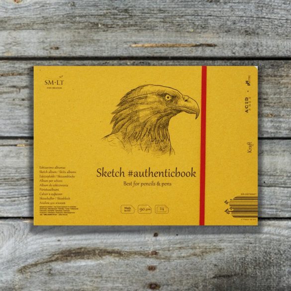 Sketch Pad - KRAFT 90gr, 24 sheets, 17,6*24,5 cm , 100 % recycled