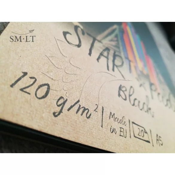 Pasztelltömb - SMLT SARTt PAD BLACK 120gr, 20 sheets