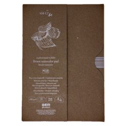   Vázlattömb - SMLT Brown watercolor authenticpad, hordozómappában - barna, 280gr, 35 lapos A4 - Kifutó