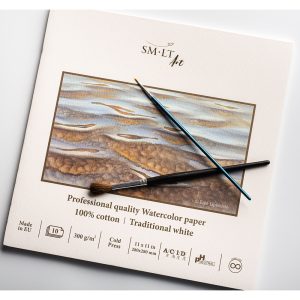 Akvarelltömb - SMLT Professional Watercolor Paper, 300gr, 10 lap - Négyzet 28x28 cm