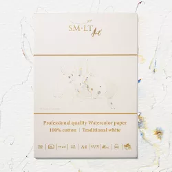   Akvarelltömb - SMLT Professional Watercolor Paper, 400gr, 10 lap - A4