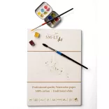 Akvarelltömb - SMLT Professional Watercolor Paper, 400gr, 10 lap - A4