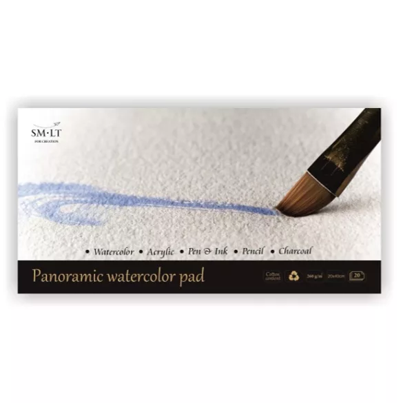 Akvarelltömb - SMLT Watercolor 260gr, 20 lapos művésztömb - Melegen préselt - A4