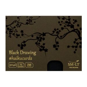 Fekete kártyák dobozban - SMLT Black haikucards - 300gr, 12 lapos, A5