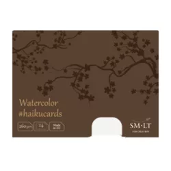   Akvarell festőkártyák dobozban - SMLT Watercolor haikucards - 260gr, 24 lapos, 14,7x10,6cm