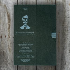 Pasztelltömb - SMLT Black Sketch Pad 165gr, 30 lap, A4 mappában