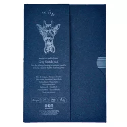Vázlattömb - SMLT Grey Sketch authenticpad, hordozómappában - szürke, 180gr, 30 lapos A4