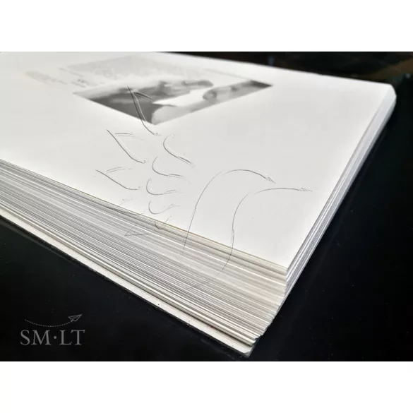 Vázlattömb - SMLT Sketch Pad, Perforated with Double Spiral, Cream 80gr, 100 sheets