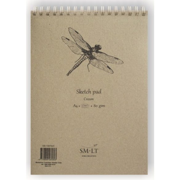 Vázlattömb - SMLT Sketch Pad - Krémszínű, 80gr, 100 lapos A4