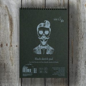 Pasztellelltömb - SMLT Black Sketch Pad 165gr