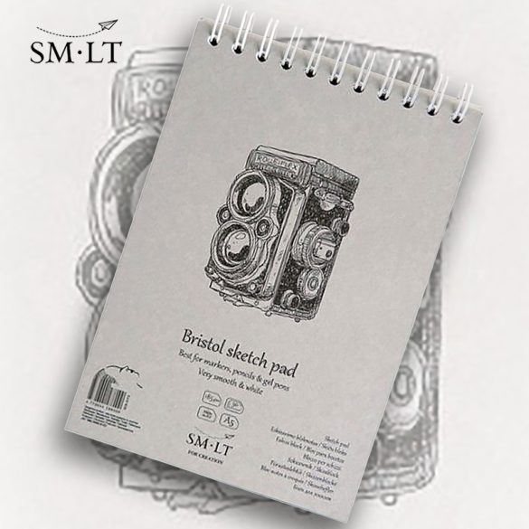 Vázlattömb - SMLT Bristol Pad authentic - 185gr, 50 sheets, A4