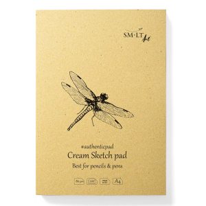 Vázlattömb - SMLT Cream Sketch Pad 80gr, 100 lap, A4 ragasztott