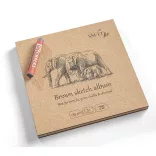 Natúr barna mini album 180°-os - SMLT Sketch authenticbook - Natural Brown 32 lap, 14x14cm