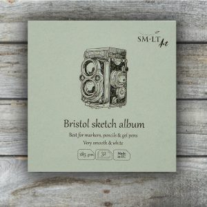 Bristol mini album 180°-os - SMLT Sketch authenticbook - Bristol 185gr, 32 lap, 14x14cm