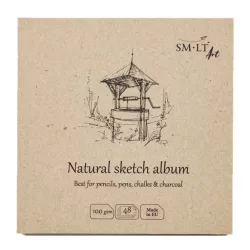   Mini album natúr fehér - SMLT Natural sketch album 100gr, 48 lapos, 14x14cm