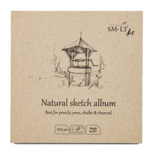 Mini album natúr fehér - SMLT Natural sketch album 100gr, 48 lapos, 14x14cm