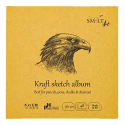   Mini album aranybarna - SMLT Kraft sketch album 100gr, 48 lapos, 14x14cm