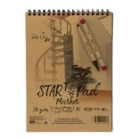 Markertömb - SMLT Start Pad spirálos Marker tömb 75 gr, 20 lapos A4 spirálos