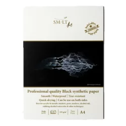 SMLT Szintetikus Rajztömb 155g 10 lapos - Fekete, A4