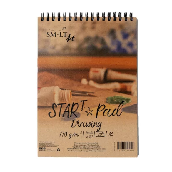 Rajztömb - SMLT START PAD, spirálos 170gr, 20 lapos A4 spirálos
