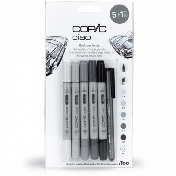 Copic Ciao 5+1 set - Cool Grey Tones