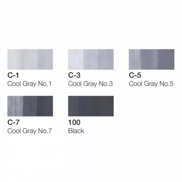 Copic Ciao 5+1 set - Cool Grey Tones