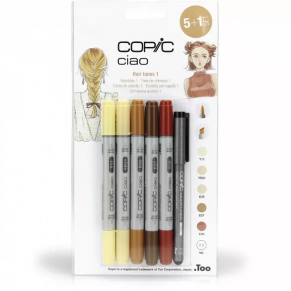 Copic Ciao 5+1 set - Hair Tones 1