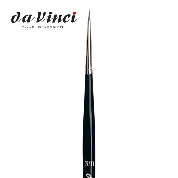 Da Vinci Kolinsky vörösnyest - 3 szögű, rövid fekete nyél 36