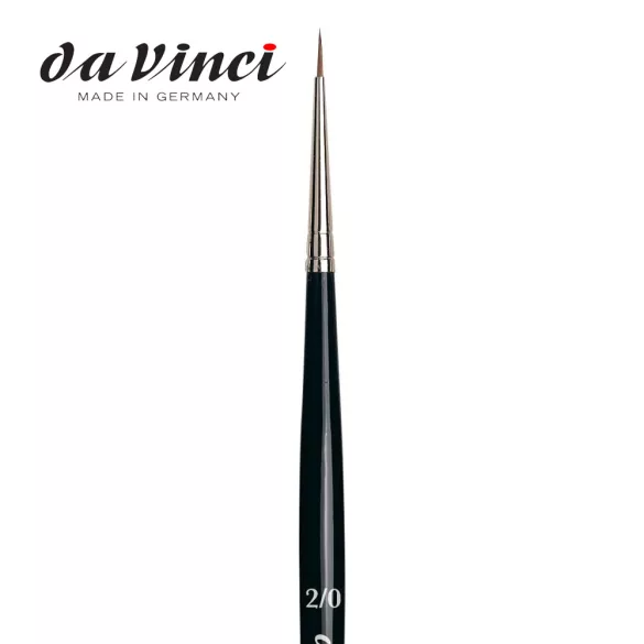 Da Vinci Kolinsky vörösnyest - 3 szögű, rövid fekete nyél 36