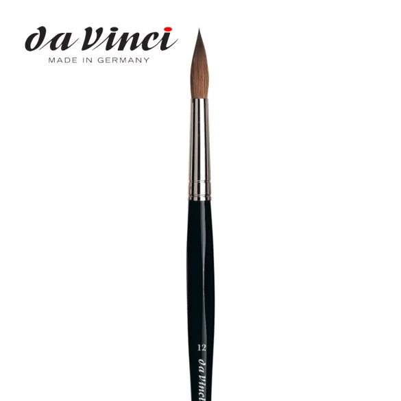 Da Vinci Kolinsky vörösnyest - 3 szögű, rövid fekete nyél 36