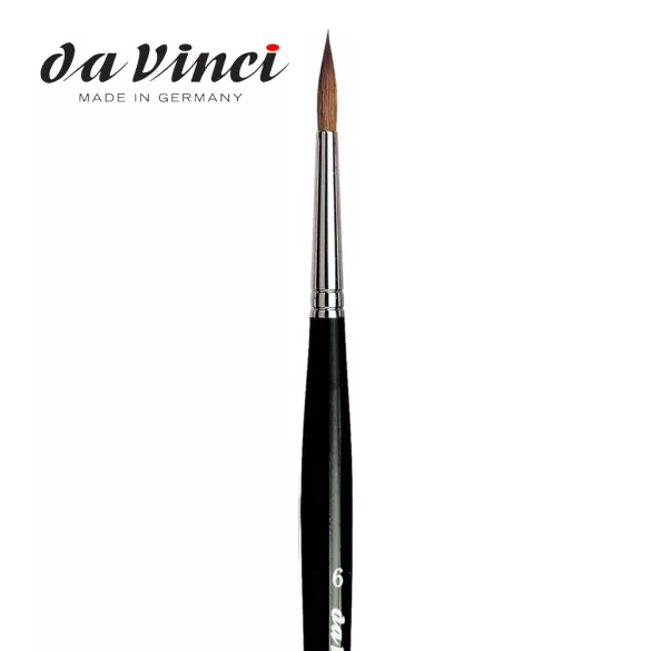 Da Vinci Kolinsky vörösnyest - 3 szögű, rövid fekete nyél 36