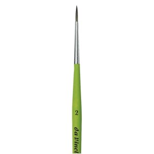 Synthetic Brush - da Vinci Fit Synthetic Paint Brush, with Matt Green Handle - Round, Series 373, Size 2