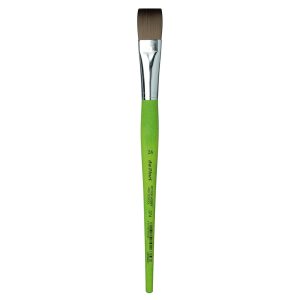 Synthetic Brush - da Vinci Fit Synthetic Paint Brush, with Matt Green Handle - Flat, Series 374 Size 24